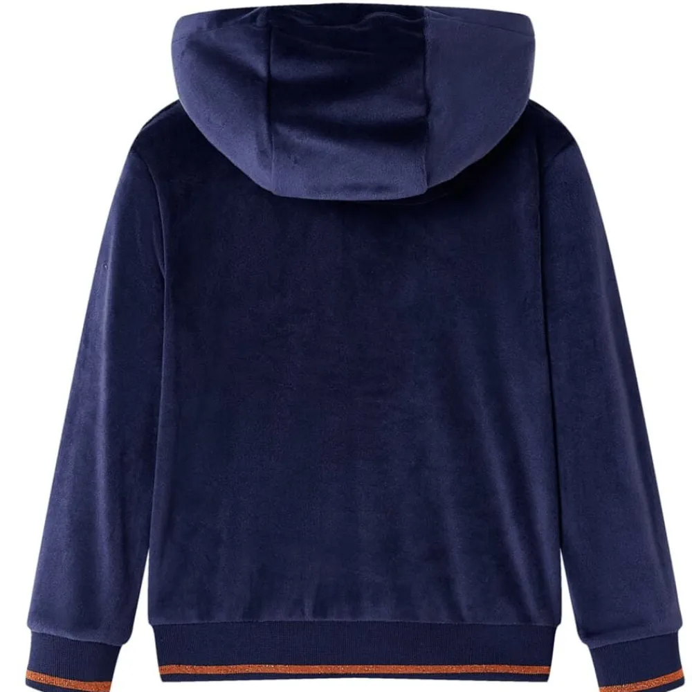 vidaXL Ropa Y Accesorios-Chaqueta infantil con capucha azul marino 92