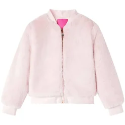 vidaXL Chaqueta infantil cuero sintético rosa suave 92 Hot