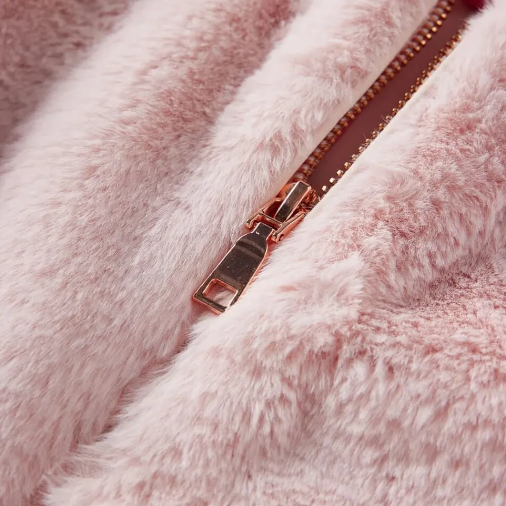 vidaXL Chaqueta infantil cuero sintético rosa suave 92 Hot