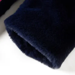 vidaXL Chaqueta infantil de cuero sintético 92 Azul marino Best