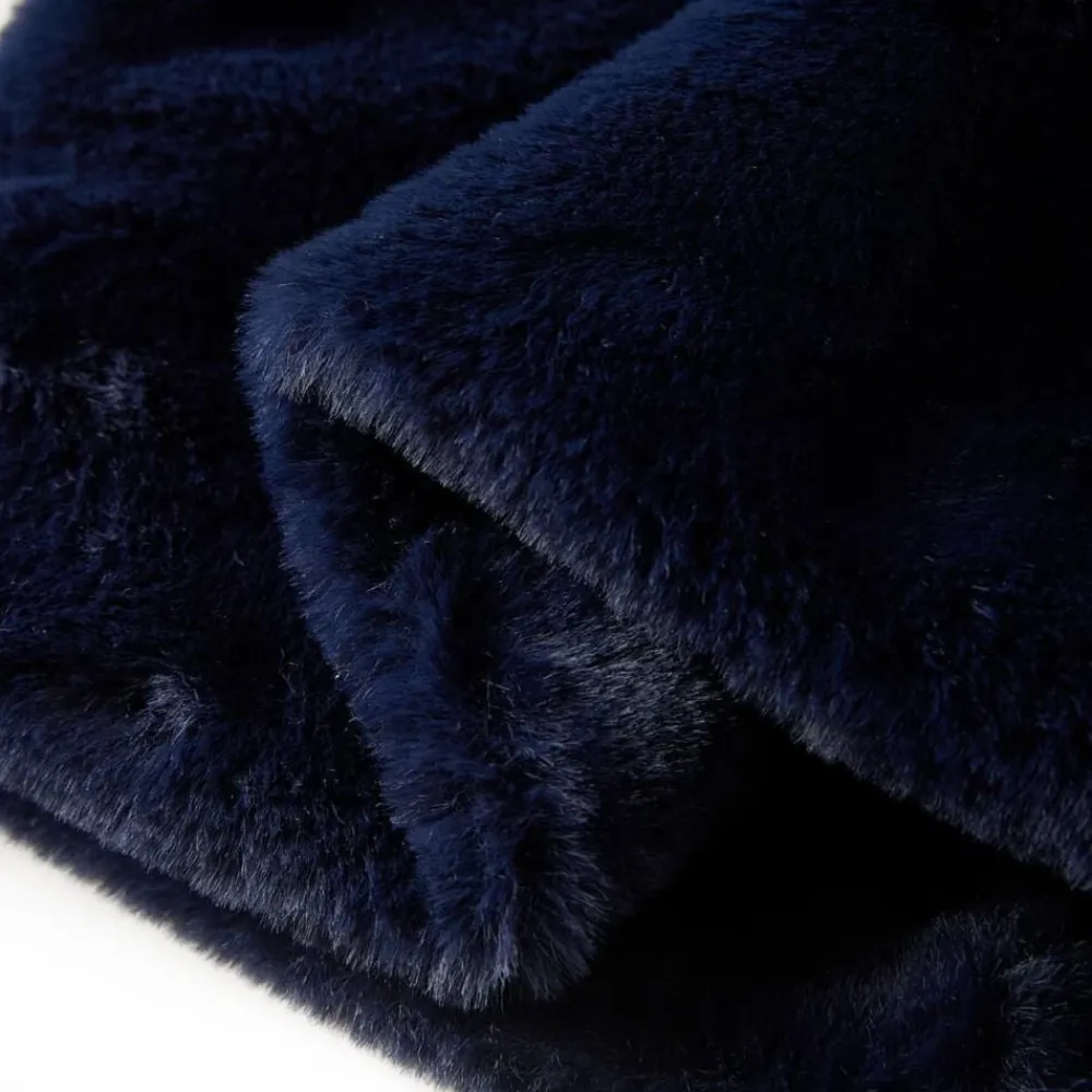 vidaXL Chaqueta infantil de cuero sintético 92 Azul marino Best