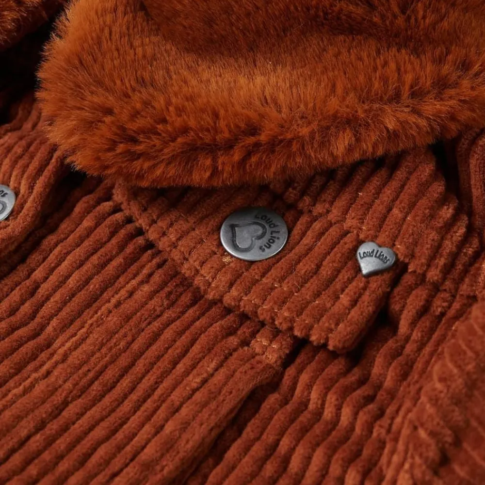 vidaXL Chaqueta infantil pana color coñac 92 Sale