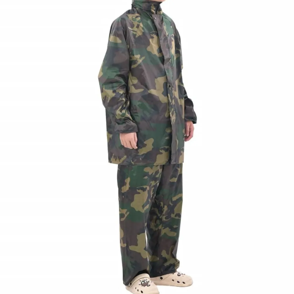 vidaXL Ropa Y Accesorios-Chubasquero impermeable pantalón sudadera hombre camuflaje M
