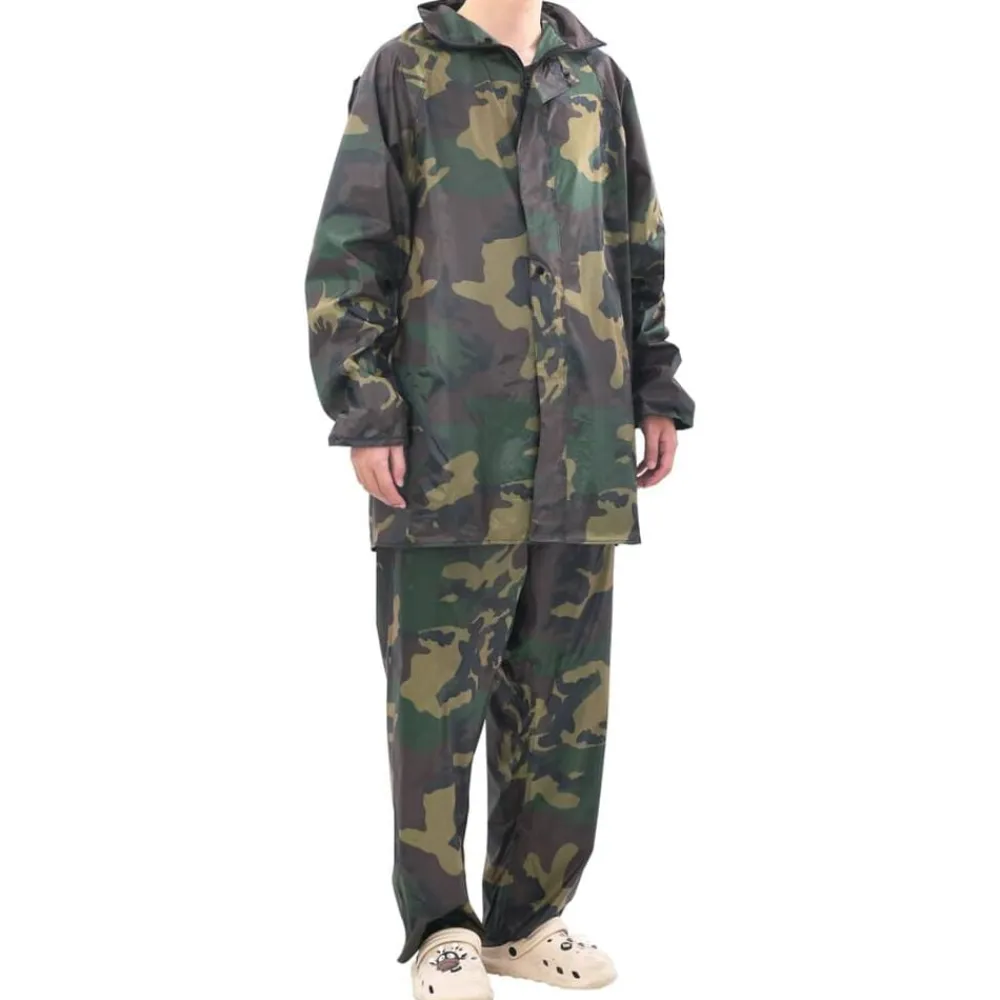 vidaXL Ropa Y Accesorios-Chubasquero impermeable pantalón sudadera hombre camuflaje M