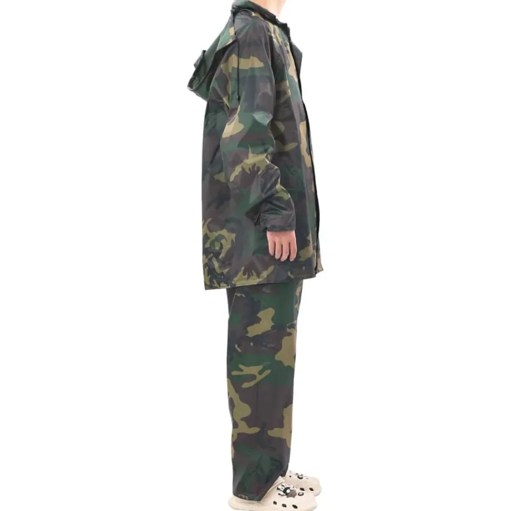 vidaXL Ropa Y Accesorios-Chubasquero impermeable pantalón sudadera hombre camuflaje M