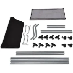 vidaXL Productos Del Hogar-Clasificador de lavandería con 4 bolsas de color gris