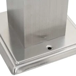 vidaXL Columna de acero inoxidable con enchufe y temporizador para el jardín Plateado Sale