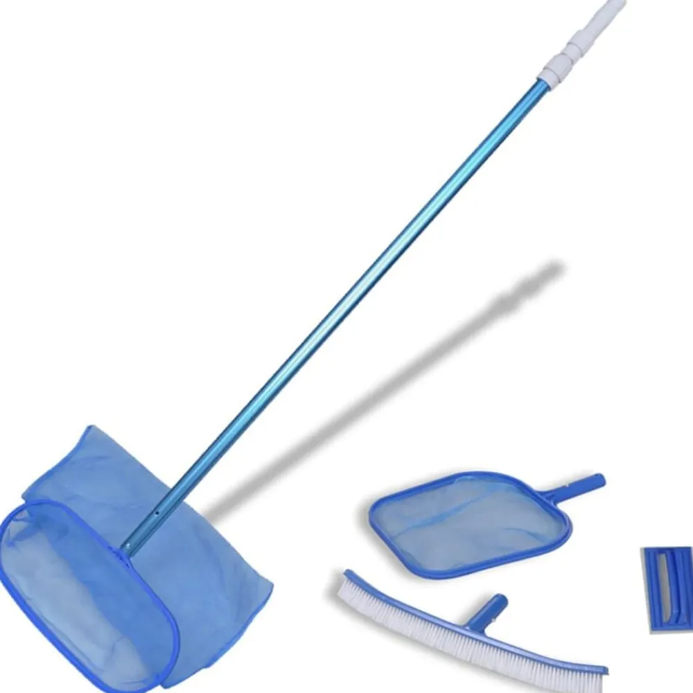vidaXL Conjunto De Limpieza De Piscina - Cepillo 2 Recojehojas 1 Mango Discount