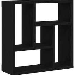 vidaXL Estante de pared de madera ingeniería 45x16x45 cm Roble negro Sale