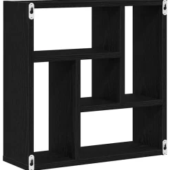 vidaXL Estante de pared de madera ingeniería 45x16x45 cm Roble negro Sale