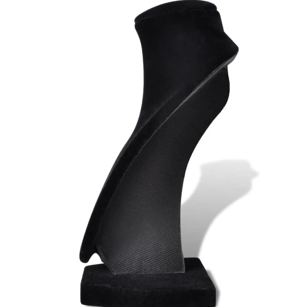 vidaXL Expositor De Joyas En Forma De Busto Negro - 4Piezas - 9X8,5X15cm New