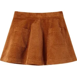 vidaXL Falda infantil con bolsillos pana color coñac 92 Co&ntilde;ac Online