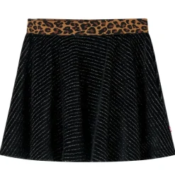 vidaXL Falda infantil con cinturilla de leopardo negro 116