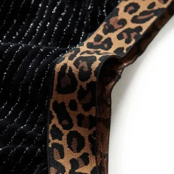 vidaXL Falda infantil con cinturilla de leopardo negro 116