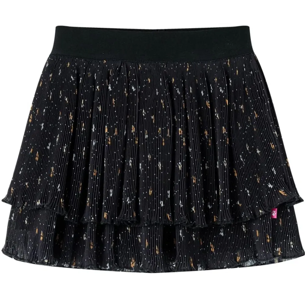 vidaXL Falda infantil con diseño de volantes escalonados negro 92 Outlet