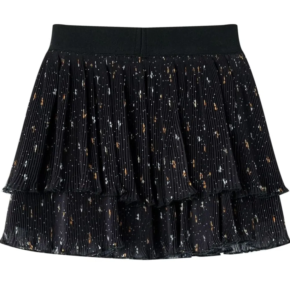 vidaXL Falda infantil con diseño de volantes escalonados negro 92 Outlet