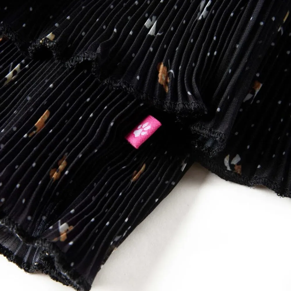 vidaXL Falda infantil con diseño de volantes escalonados negro 92 Outlet