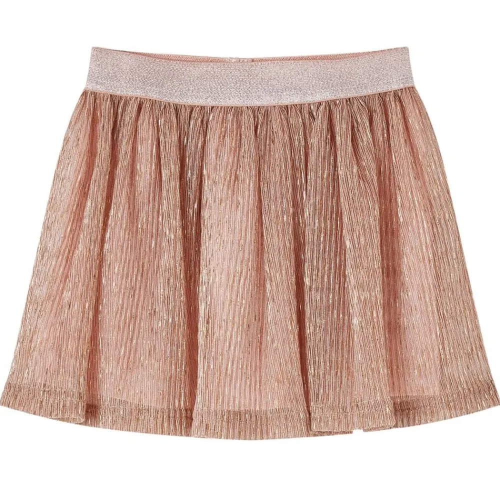 vidaXL Falda infantil con purpurina rosa suave 92 New