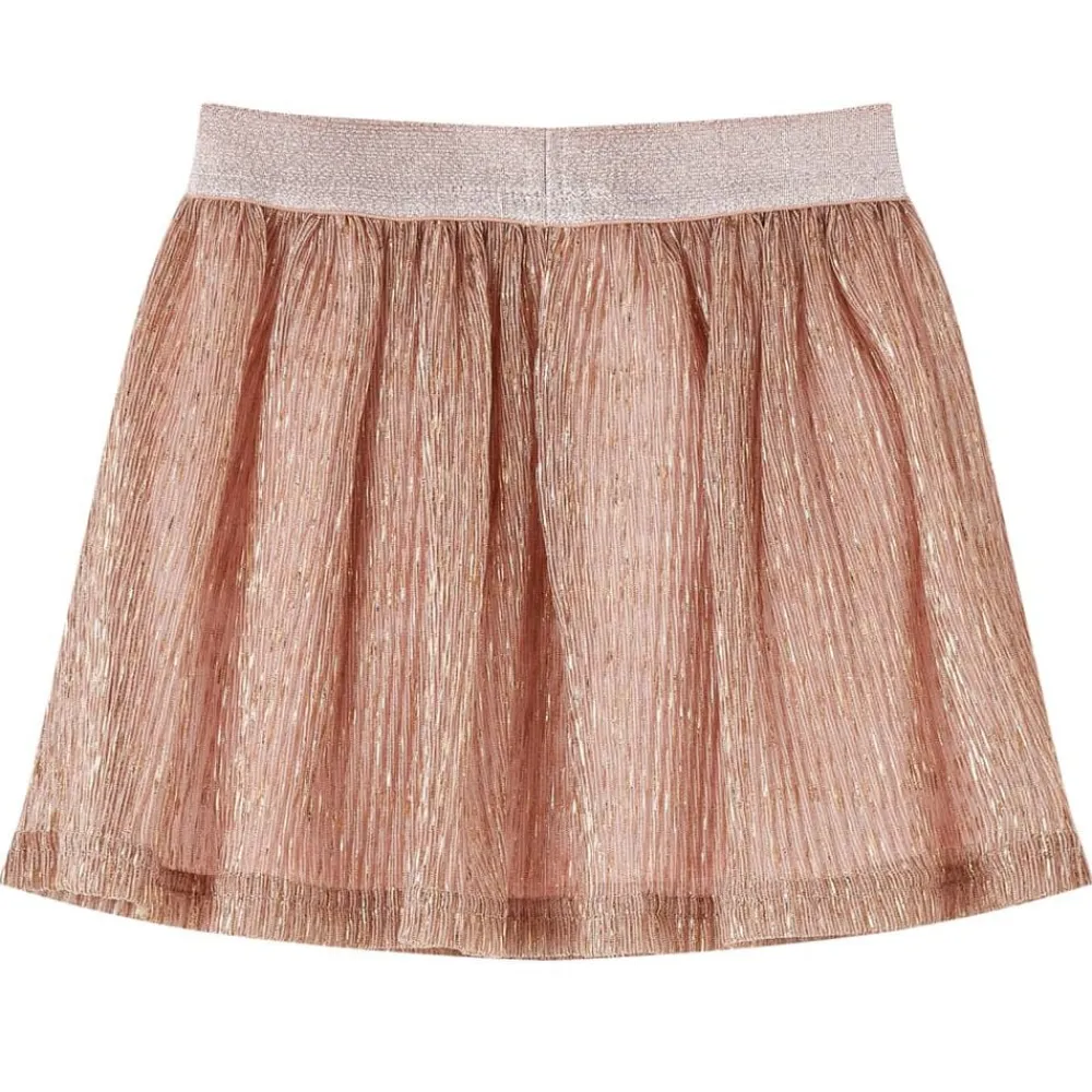 vidaXL Falda infantil con purpurina rosa suave 92 New