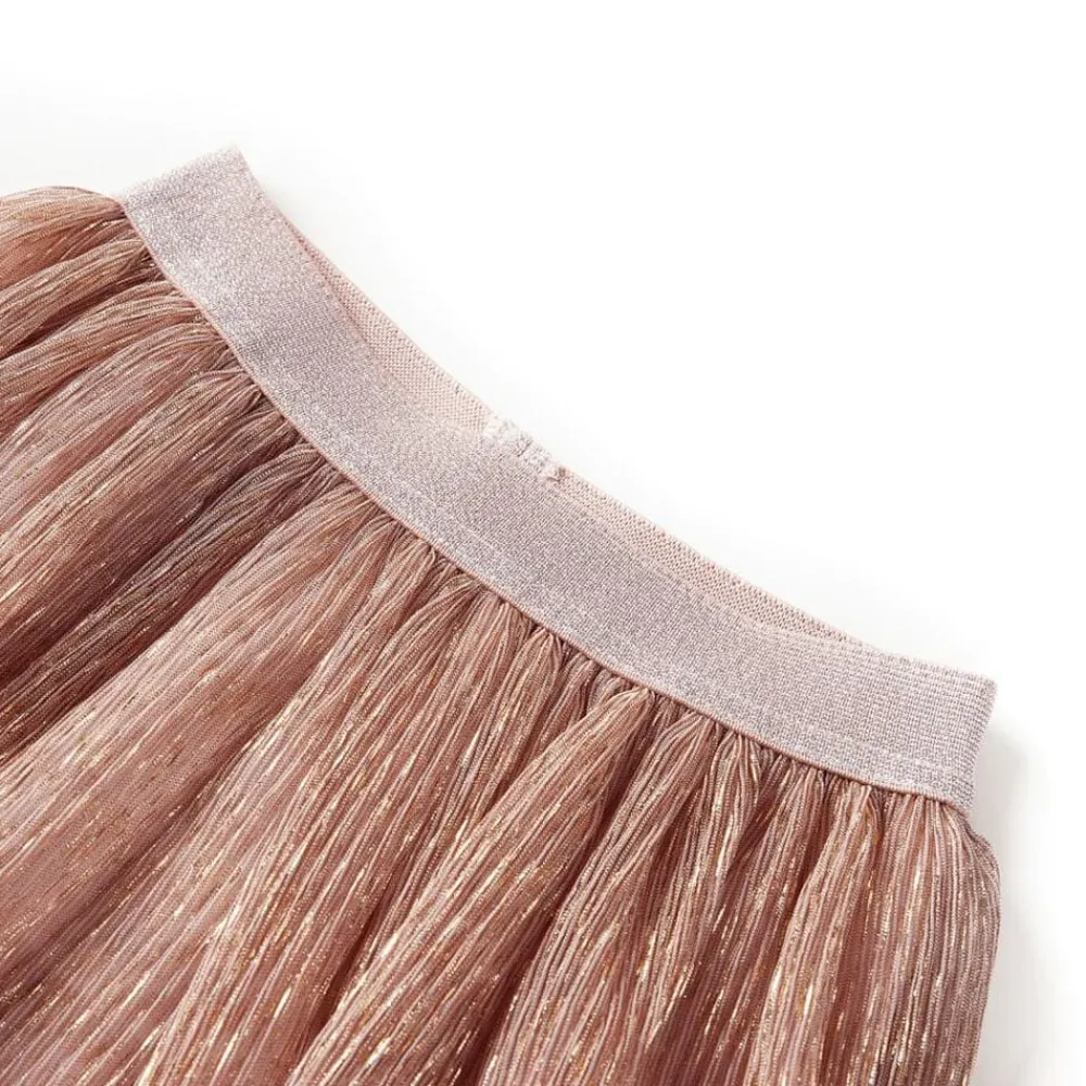 vidaXL Falda infantil con purpurina rosa suave 92 New