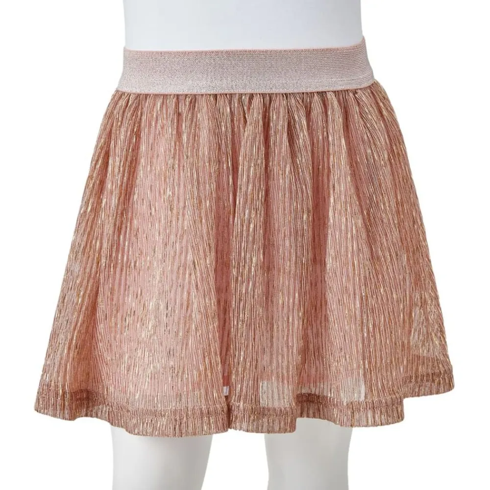 vidaXL Falda infantil con purpurina rosa suave 92 New