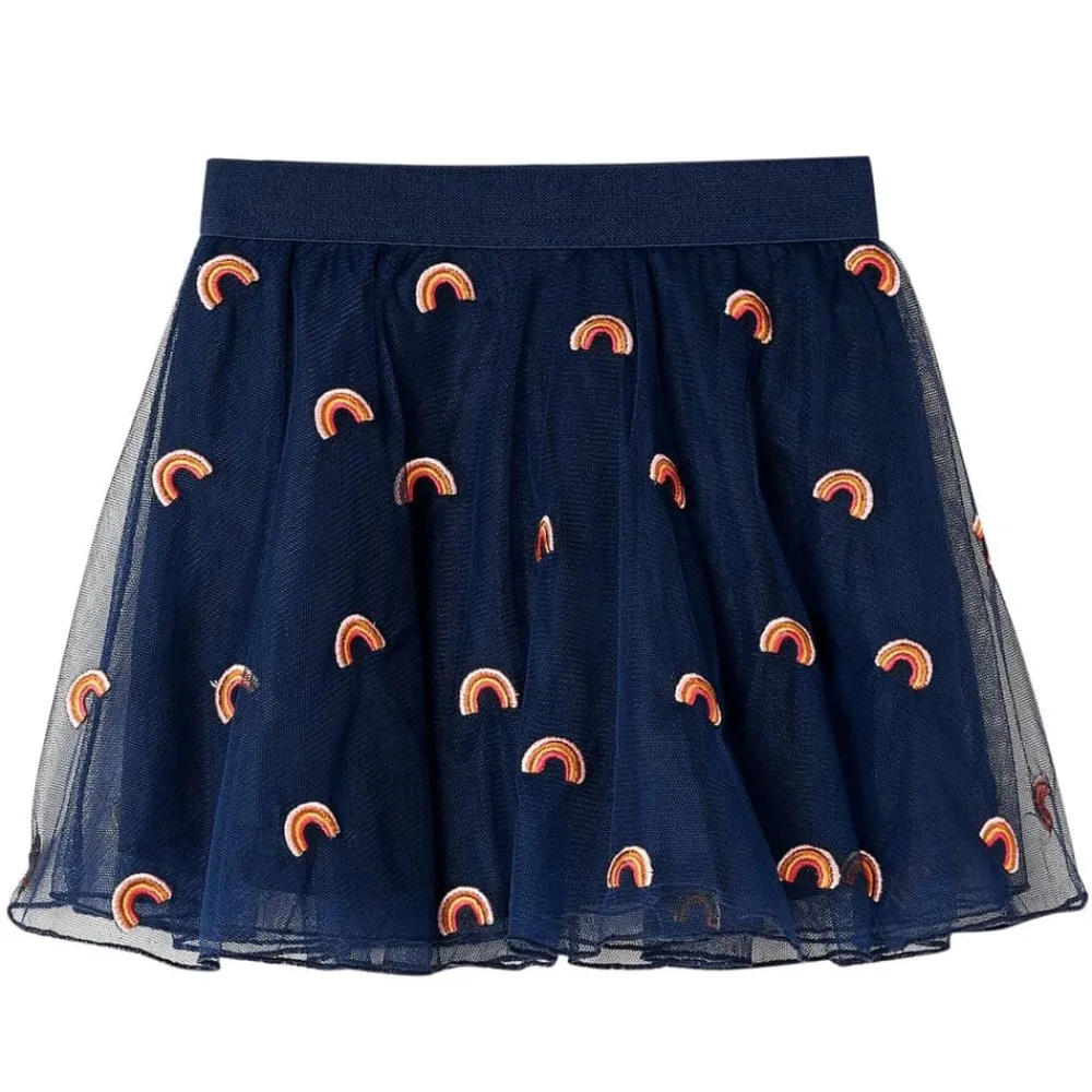 vidaXL Falda infantil con tul azul marino 92 Discount