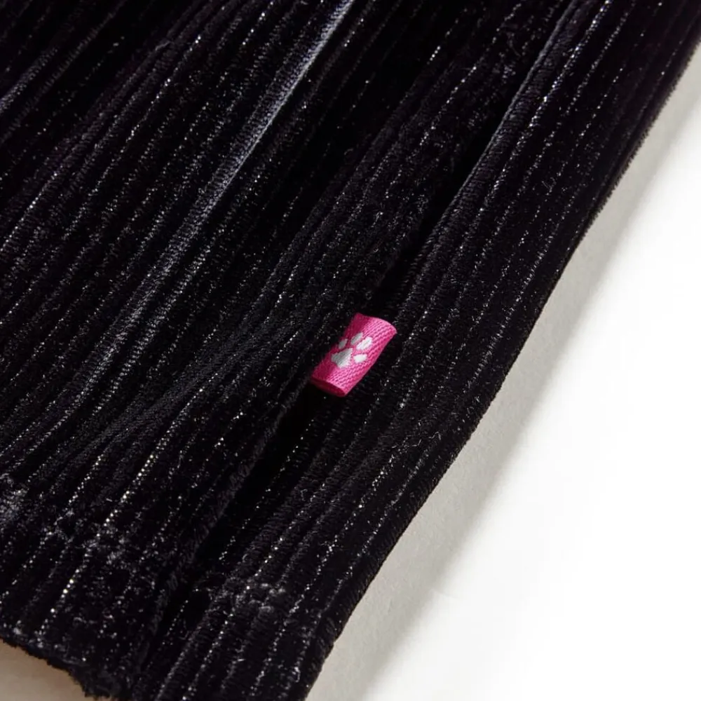 vidaXL Ropa Y Accesorios-Falda plisada infantil lúrex negro 92