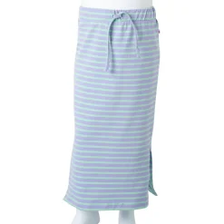 vidaXL Falda recta infantil con rayas brillante 116 Menta Clearance