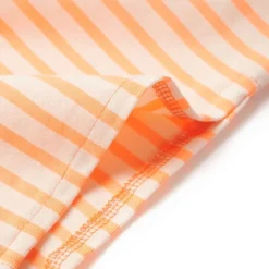 vidaXL Falda recta infantil con rayas fluorescente 128 Naranja Discount