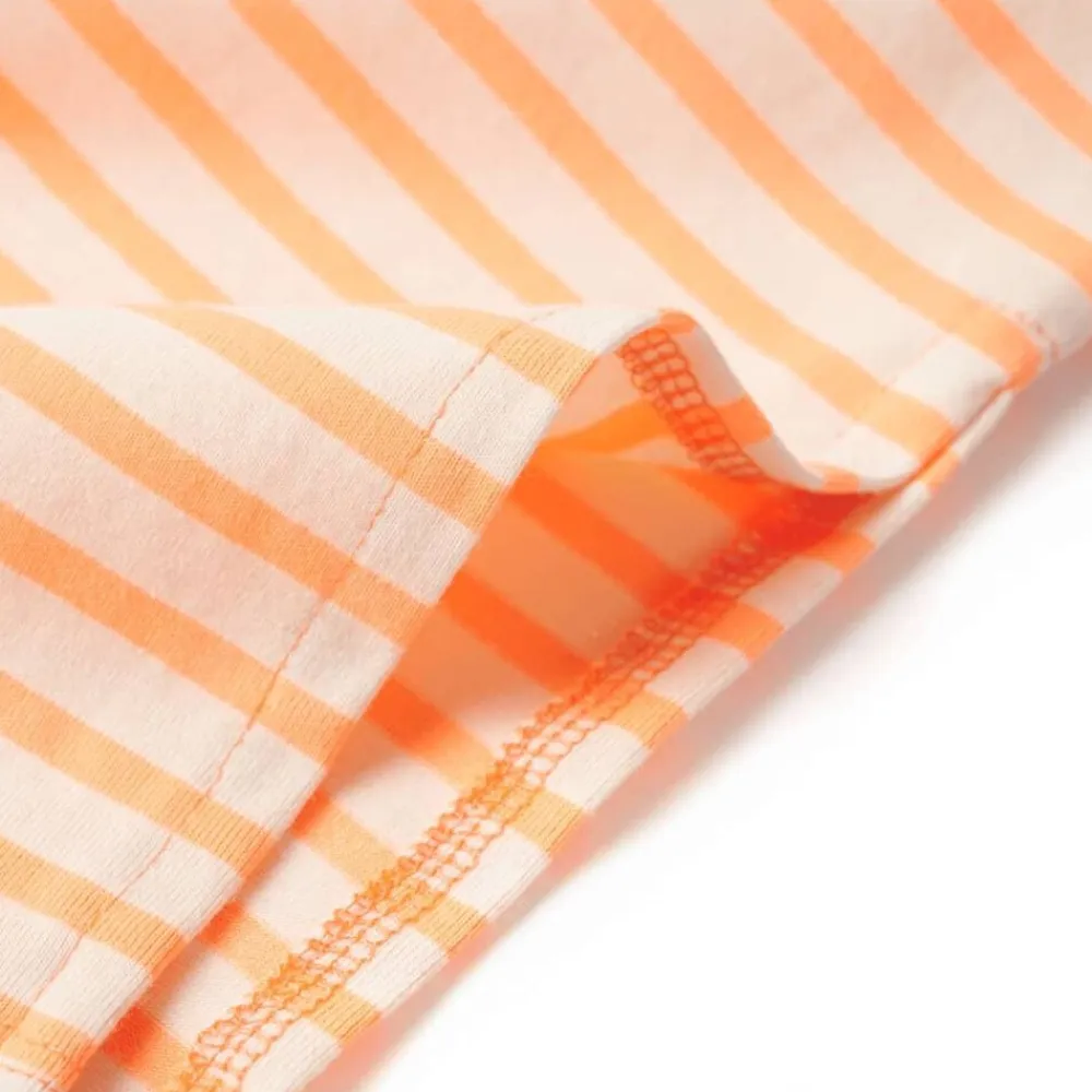 vidaXL Falda recta infantil con rayas fluorescente 128 Naranja Discount