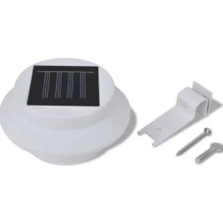 vidaXL Iluminación-Foco solar para vallas de jardín, 6 unidades