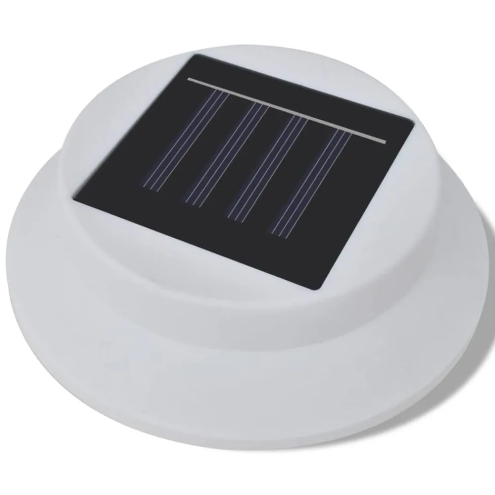 vidaXL Iluminación-Foco solar para vallas de jardín, 6 unidades