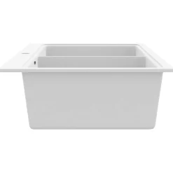 vidaXL Fregadero encastrable de granito de dos cubetas Blanco Clearance
