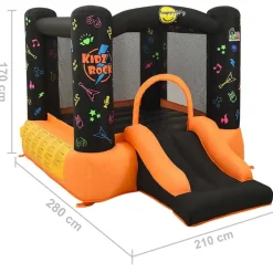 Happy Hop Castillo hinchable con tobogán PVC 210x280x170 cm Clearance