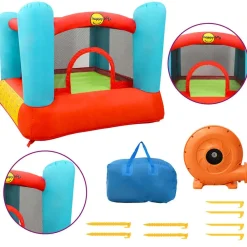 Happy Hop Estructuras Para Juegos Al Aire Libre-Castillo hinchable PVC 200x210x160 cm