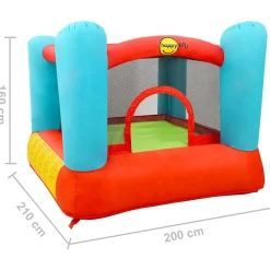 Happy Hop Estructuras Para Juegos Al Aire Libre-Castillo hinchable PVC 200x210x160 cm