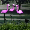 HI Iluminación-Lámpara solar LED de jardín forma de flamenco 3 unidades