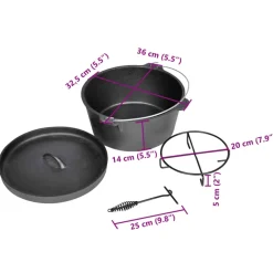 vidaXL Horno Holandés Olla De Cocinar 9Qt New