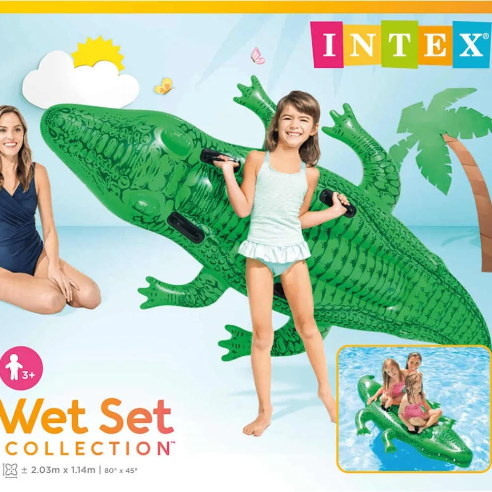 INTEX Cocodrilo gigante Ride-On 203x114 cm Best