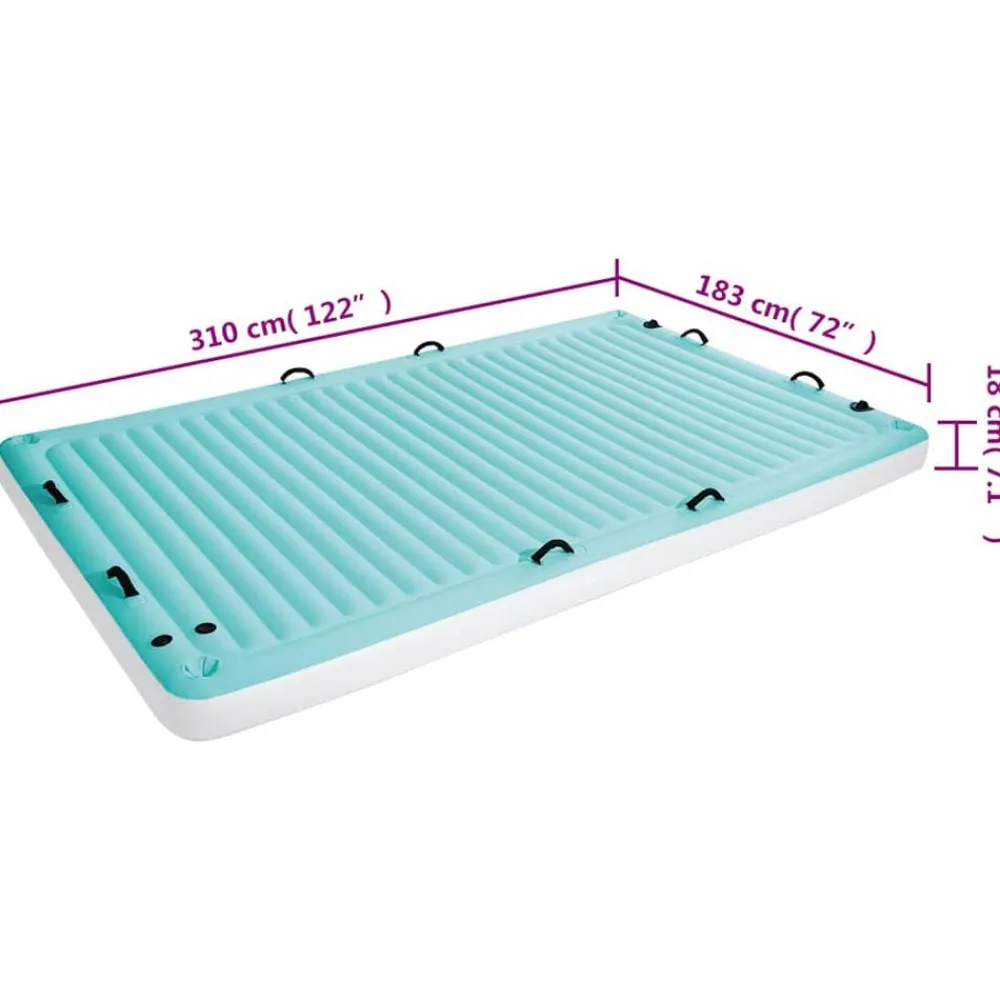 INTEX Piscina Y Spa-Colchoneta de piscina inflable vinilo azul 310x183 cm