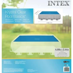 INTEX Cubierta de piscina solar polietileno azul 476x234 cm Discount