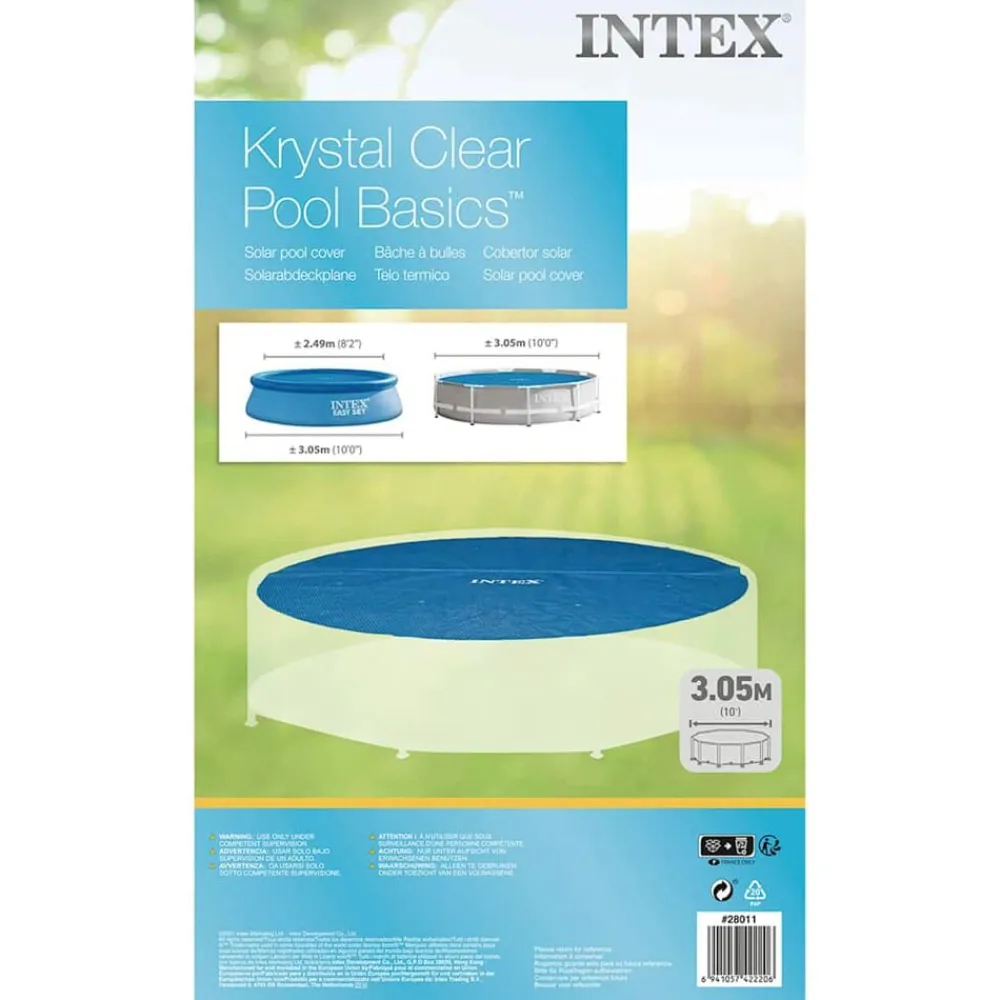 INTEX Piscina Y Spa-Cubierta de piscina solar polietileno azul 290 cm