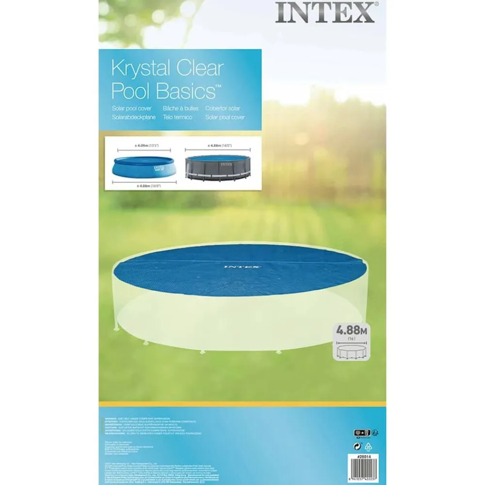 INTEX Piscina Y Spa-Cubierta de piscina solar polietileno azul 470 cm