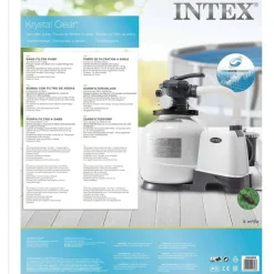 INTEX Piscina Y Spa-Depuradora de arena Krystal Klear 10,5 m³/h