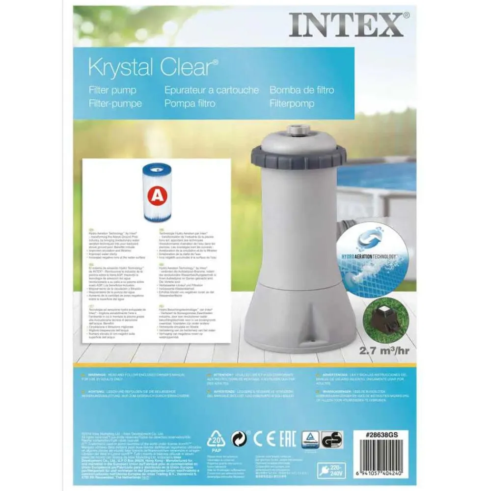 INTEX Depuradora de cartucho 3407 L/h Hot