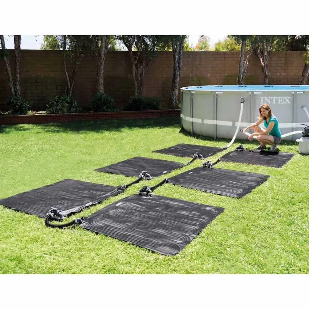INTEX Piscina Y Spa-Esterilla calefactora solar PVC negro 1,2x1,2 m