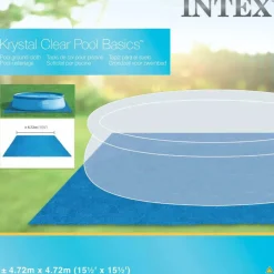 INTEX Piscina Y Spa-Lona de suelo para piscina cuadrada 472x472 cm