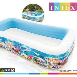INTEX Piscina familiar Swim Center diseño vida marina 305x183x56 cm Sale