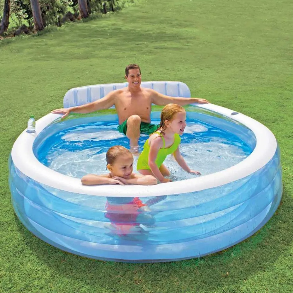 INTEX Piscina Y Spa-Piscina inflable Family Lounge Pool 57190NP