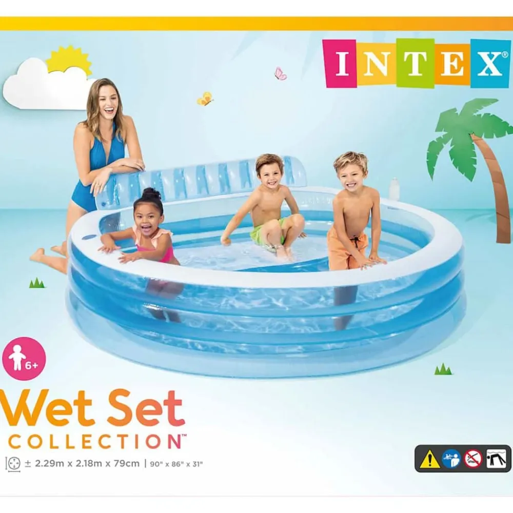 INTEX Piscina Y Spa-Piscina inflable Family Lounge Pool 57190NP